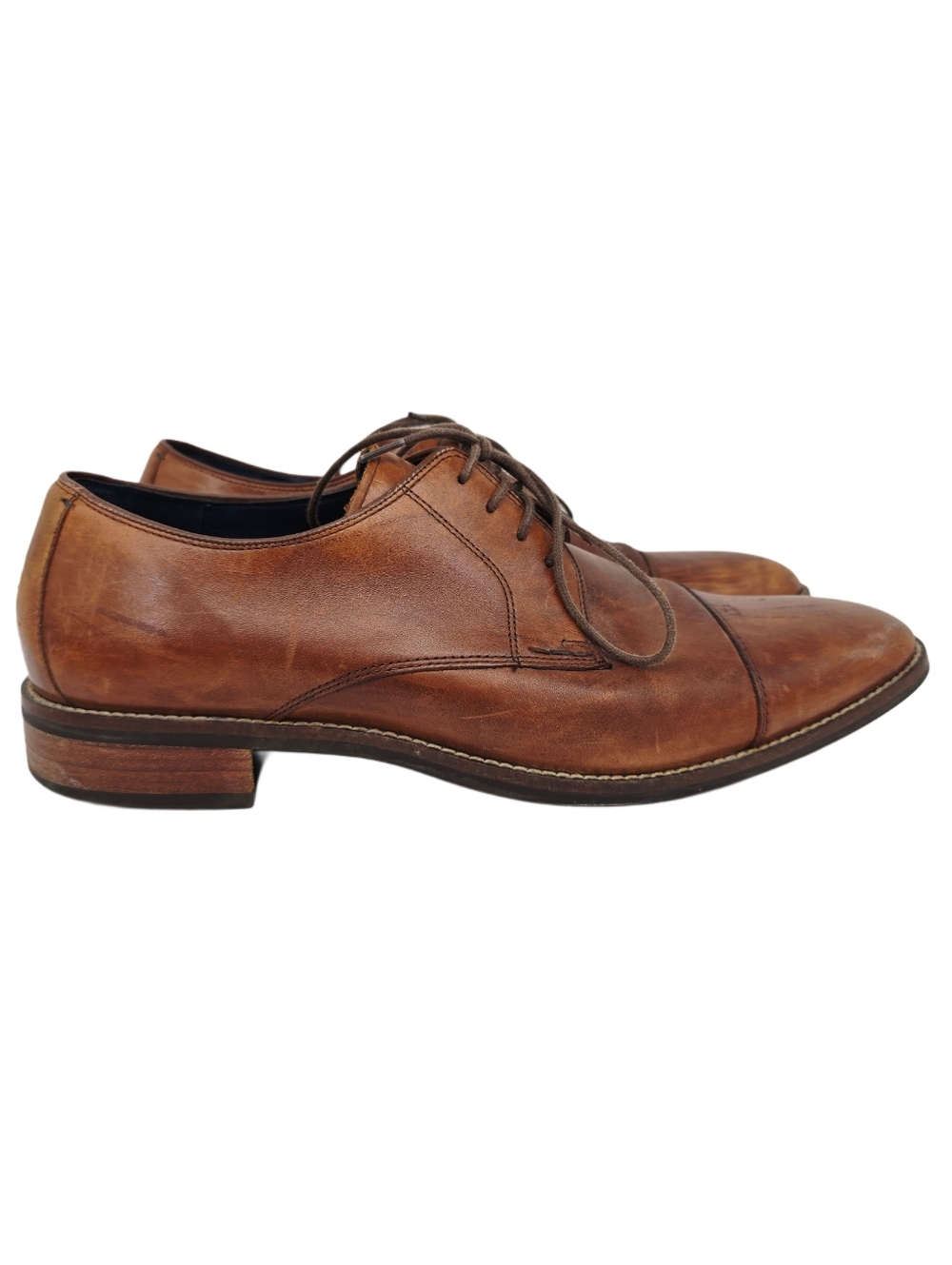 Cole Haan Men's Oxford Lace Up Leather Dress Shoes Brown 11